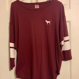 Marroon Pink half sleeve pull over